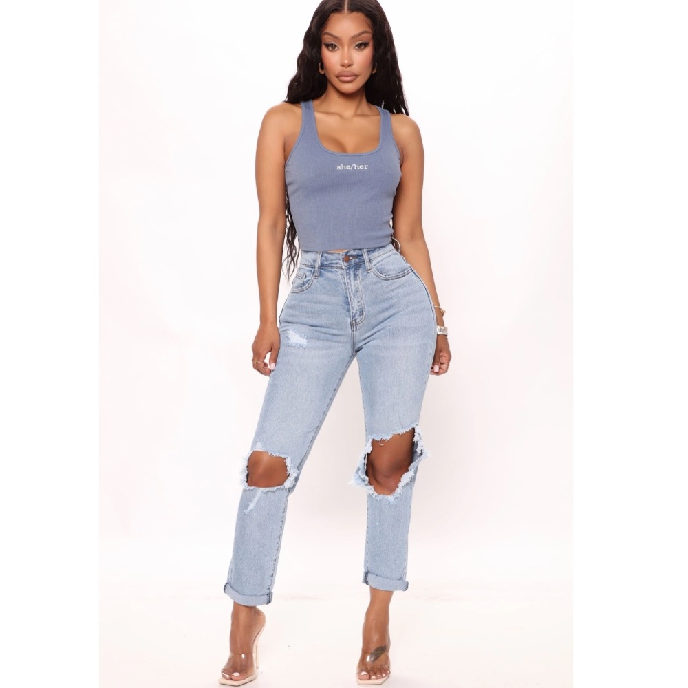 Fashion Nova Tabloid Mom Jeans